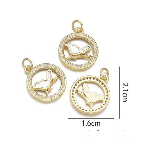 Цирконий Micro Pave Латунный разъем, Латунь, плакирован золотом, DIY & инкрустированное микро кубического циркония & 1/1 петля, Много цветов для выбора, не содержит никель, свинец, продается PC