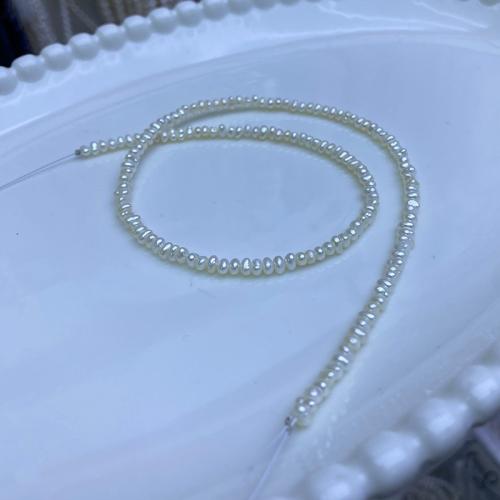 Keshi Cultured Freshwater Pearl Beads, irregular, DIY, white, 3-4mm, Sold Per 37 cm Strand