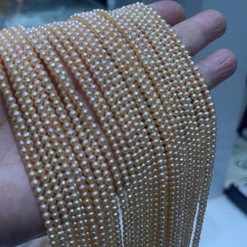 Natürliche Süßwasser, lose Perlen, Natürliche kultivierte Süßwasserperlen, Etwas rund, DIY, keine, 4-4.5mm, verkauft per 38 cm Strang