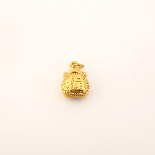 Brass Jewelry Pendants, DIY, golden, 16x10x6mm, Sold By PC