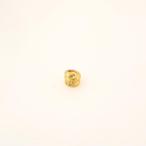 Brass Beads, DIY & micro pave cubic zirconia, golden, 6x6x6mm, Sold By PC