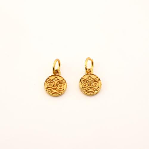 Brass Jewelry Pendants, Round, DIY, golden, 13x8x1.50mm, Sold By PC