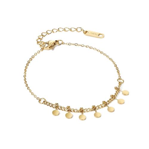 Stainless Steel Jewelry Bracelet, 304 Stainless Steel, 18K gold plated, fashion jewelry & different styles for choice & for woman, Sold By PC