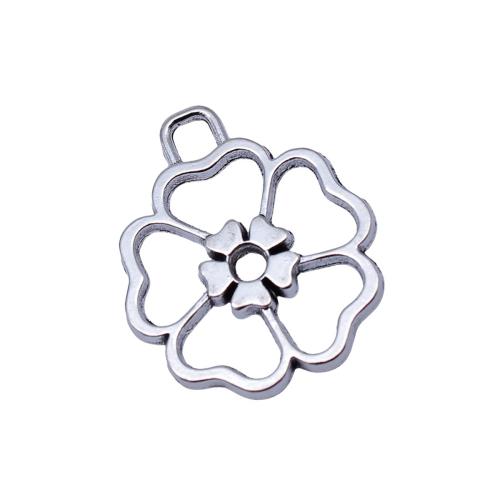 Tibetan Style Flower Pendants, plated, DIY & hollow, Sold By PC