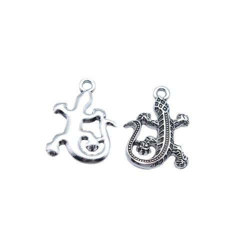 Tibetan Style Animal Pendants, Lizard, plated, DIY, Sold By PC