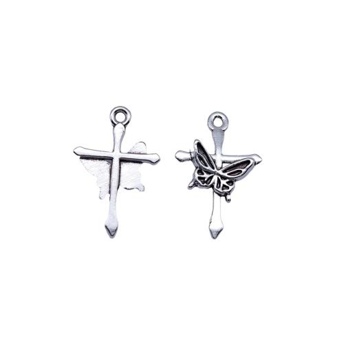 Tibetan Style Cross Pendants, plated, DIY, Sold By PC