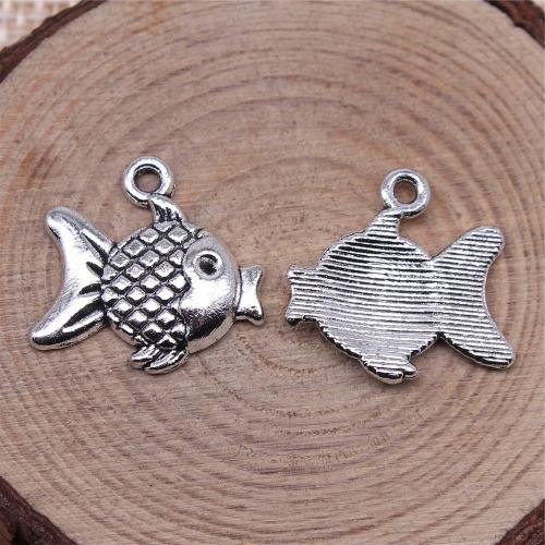 Tibetan Style Animal Pendants, Fish, plated, DIY, Sold By PC