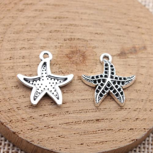 Tibetan Style Animal Pendants, Starfish, plated, DIY, Sold By PC