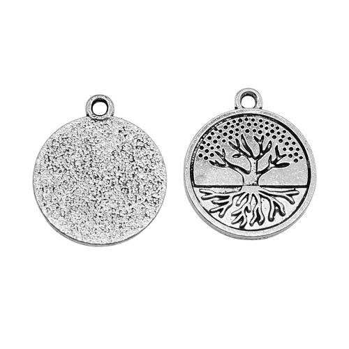 Tibetan Style Pendants, Round, plated, DIY, Sold By PC