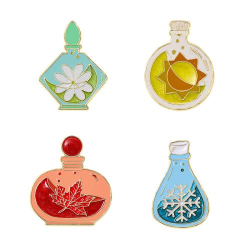 Enamel Brooch, Tibetan Style, Bottle, Unisex & different styles for choice, golden, Sold By PC