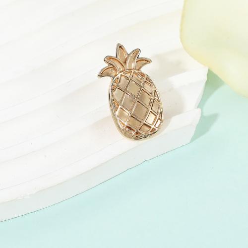 Broches en alliage de zinc, ananas, unisexe, doré, Vendu par PC