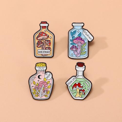 Enamel Brooch, Tibetan Style, Bottle, Unisex & different styles for choice, black, Sold By PC