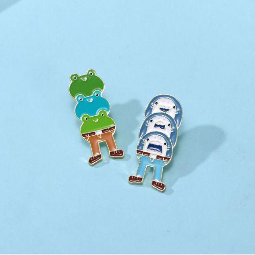 Enamel Brooch, Tibetan Style, Unisex & different styles for choice, golden, Sold By PC