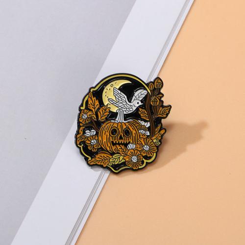 Tibetan Style Brooch, Halloween Design & Unisex & enamel, black, Sold By PC