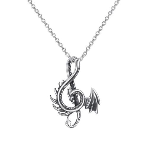 Tibetan Style Necklace, Dragon, plated, punk style & for man, Length:Approx 20 Inch, Sold By PC