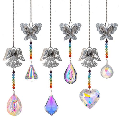 Crystal Hanging Ornaments, with Tibetan Style, different styles for choice, 350mm, Sold By PC