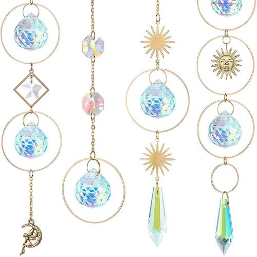 Crystal Hanging Ornaments, with Tibetan Style, different styles for choice, 200mm, Sold By PC