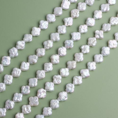 Natural Freshwater Pearl Loose Beads, Baroque, DIY, white, u7ea610mm, Length:38 cm, Sold By PC