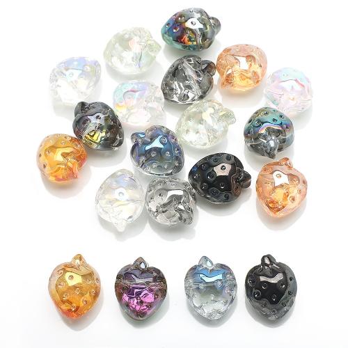 Plated Lampwork Beads, gold color plated, DIY, more colors for choice, 10PCs/Bag, Sold By Bag