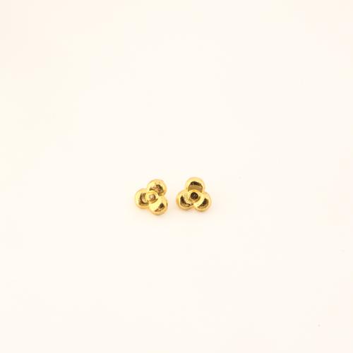 Brass Flower, DIY, golden, 6x6x3mm, Sold By PC