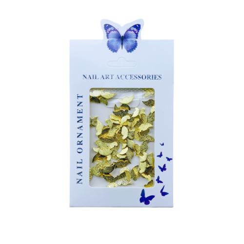 3D Nail Art Decoration, Iron, Butterfly, DIY & different styles for choice, more colors for choice, 50PCs/Bag, Sold By Bag