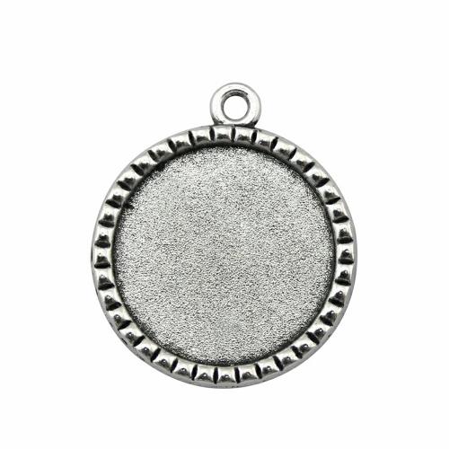 Pendentif en alliage de zinc Cabochon Cadre, Rond, Placage, DIY, Diamètre intérieur:Environ 25mm, Vendu par PC