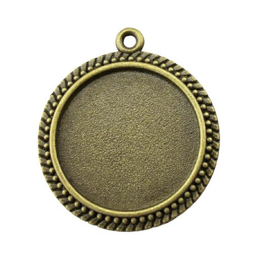 Pendentif en alliage de zinc Cabochon Cadre, Rond, Placage, DIY, plus de couleurs à choisir, Diamètre intérieur:Environ 30mm, Vendu par PC