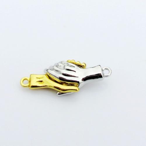 Messing Magnetverschluss, Hand, plattiert, DIY, keine, frei von Nickel, Blei & Kadmium, 32mm, 100PCs/Tasche, verkauft von Tasche