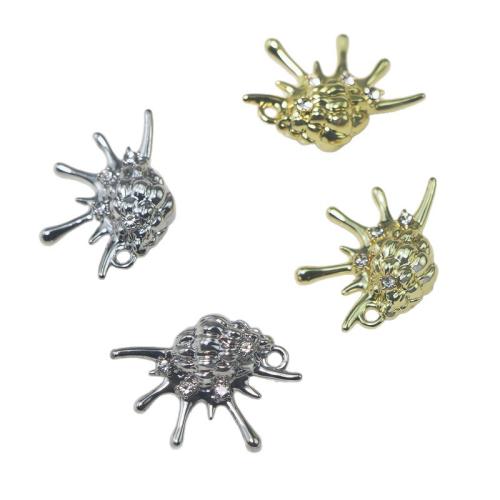Tibetan Style Rhinestone Pendants, Conch, plated, DIY & with rhinestone, more colors for choice, Sold By PC