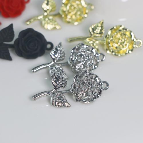Tibetan Style Flower Pendants, Rose, plated, DIY, more colors for choice, Sold By PC