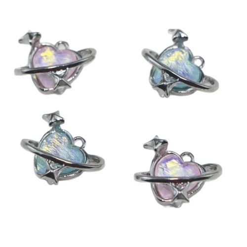 Tibetan Style Rhinestone Pendants, Heart, plated, DIY & with rhinestone, more colors for choice, Sold By PC