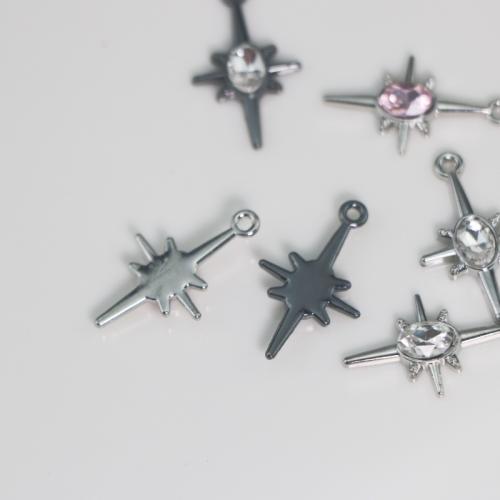 Tibetan Style Rhinestone Pendants, Cross, plated, DIY & with rhinestone, more colors for choice, Sold By PC