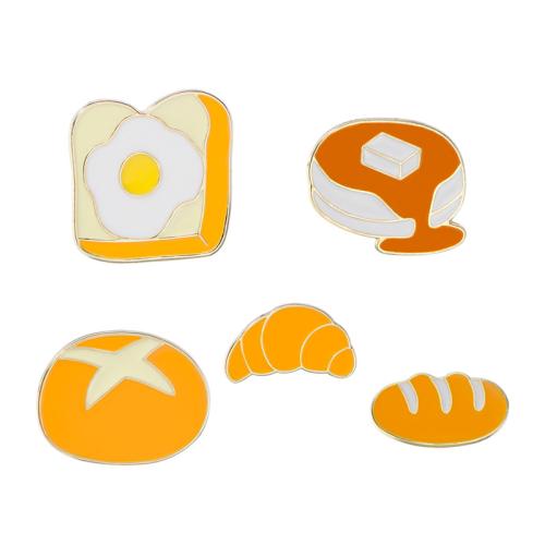 Broche émail, alliage de zinc, vernis au four, unisexe & styles différents pour le choix, doré, Vendu par PC