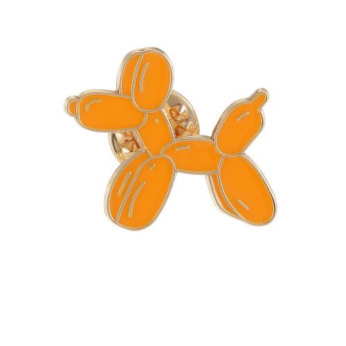 Broche émail, alliage de zinc, chien, unisexe, doré, Vendu par PC