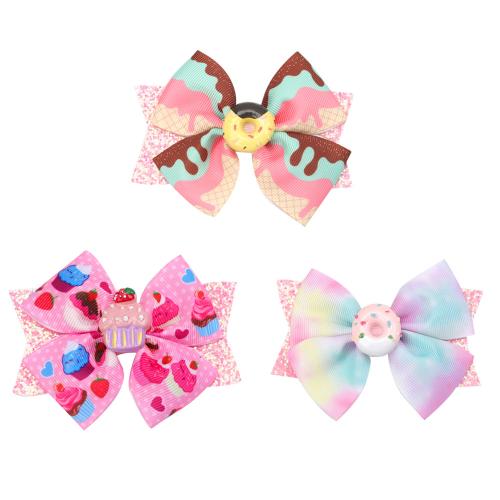 tissu accessoires de cheveux pour enfants, avec fer, Noeud papillon, fait à la main, Mignon & Fille, plus de couleurs à choisir, 102x76mm, Vendu par PC