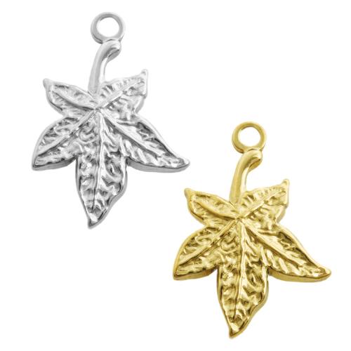 Stainless Steel Pendants, 304 Stainless Steel, Maple Leaf, plated, DIY, more colors for choice, 10PCs/Bag, Sold By Bag