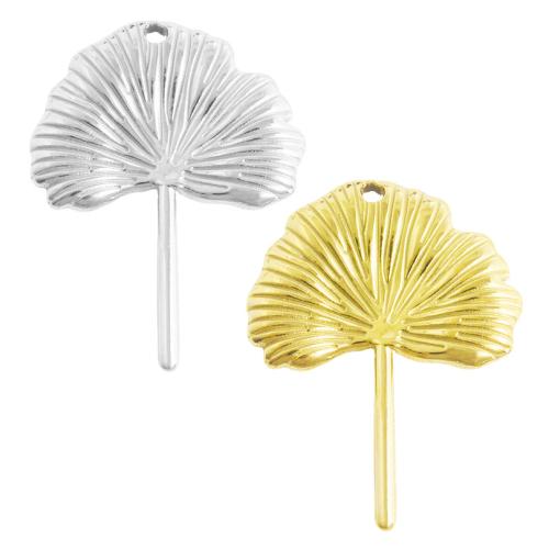 Stainless Steel Pendants, 304 Stainless Steel, Ginkgo Leaf, plated, DIY, more colors for choice, 10PCs/Bag, Sold By Bag