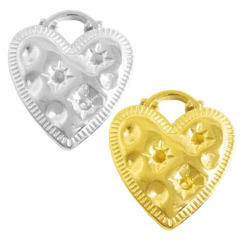 Stainless Steel Pendant Setting, 304 Stainless Steel, Heart, plated, DIY, more colors for choice, 10PCs/Bag, Sold By Bag