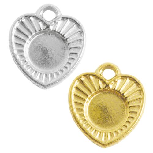 Stainless Steel Pendant Setting, 304 Stainless Steel, Heart, plated, DIY, more colors for choice, 10PCs/Bag, Sold By Bag