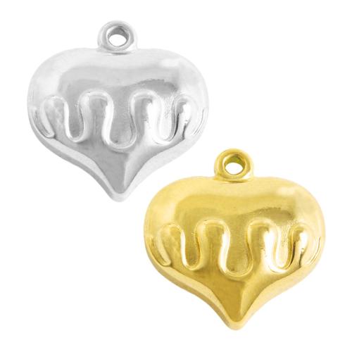 Stainless Steel Heart Pendants, 304 Stainless Steel, plated, DIY, more colors for choice, 10PCs/Bag, Sold By Bag