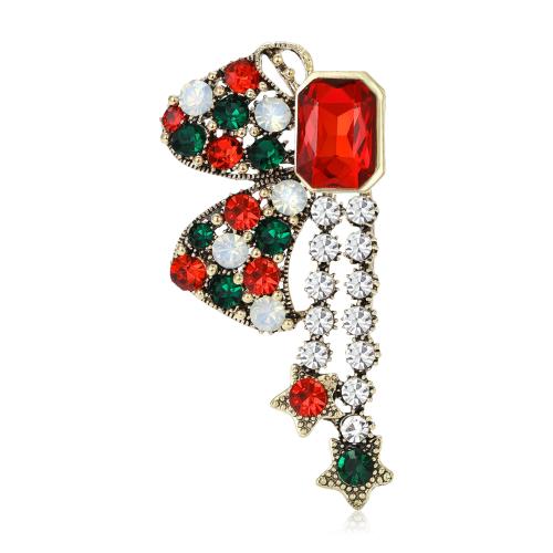 Broche de strass, alliage de zinc, Placage, bijoux de mode & avec strass, plus de couleurs à choisir, Vendu par PC