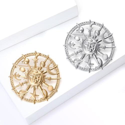 304 Stainless Steel Brooch, plated, fashion jewelry, more colors for choice, Sold By PC