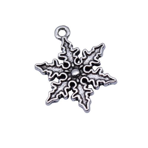 Pendentifs en alliage de zinc, flocon de neige, Placage, DIY, 10PC/sac, Vendu par sac