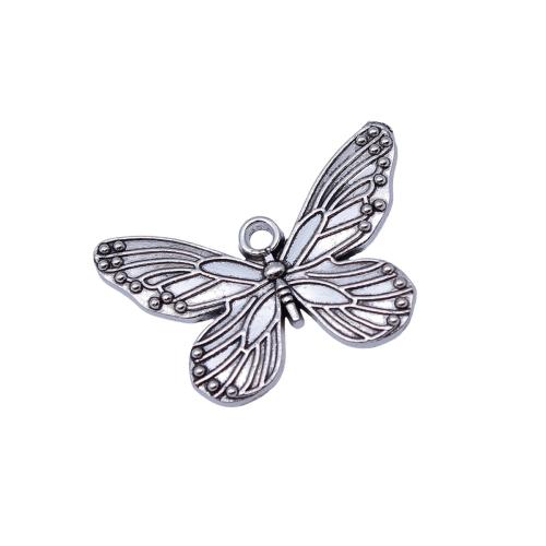 Pendentifs animaux en alliage de zinc, papillon, Placage, DIY, 10PC/sac, Vendu par sac