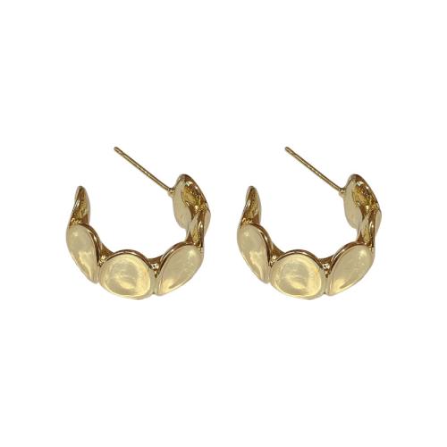 laiton boucle d oreille dormeuse, Rond, Placage, bijoux de mode & pour femme, plus de couleurs à choisir, 15mm, Vendu par paire