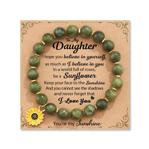 African Turquoise Bracelet, with Polyester Cord & Zebra Jasper, Sunflower, handmade, adjustable & different styles for choice & for woman, Length:Approx 7 Inch, Sold By PC