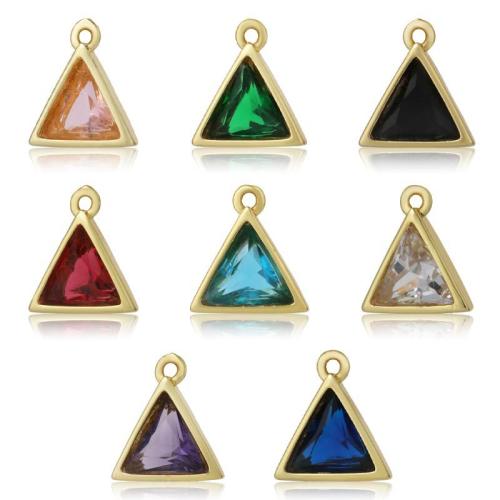 Cubic Zirconia Micro Pave Brass Pendant, plated, DIY & micro pave cubic zirconia, more colors for choice, nickel, lead & cadmium free, Sold By PC