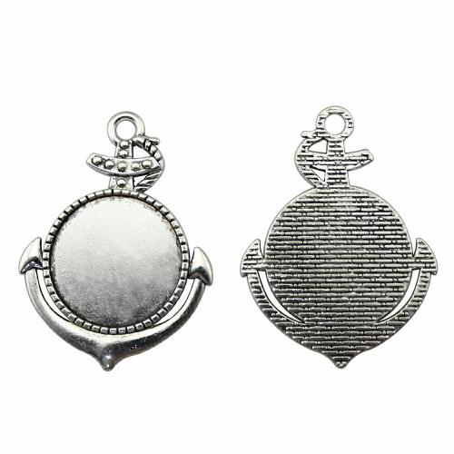 Pendentif en alliage de zinc Cabochon Cadre, Placage, DIY & creux, Diamètre intérieur:Environ 25mm, Vendu par PC