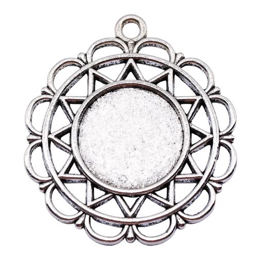 Pendentif en alliage de zinc Cabochon Cadre, Placage, DIY & creux, plus de couleurs à choisir, Diamètre intérieur:Environ 18mm, Vendu par PC