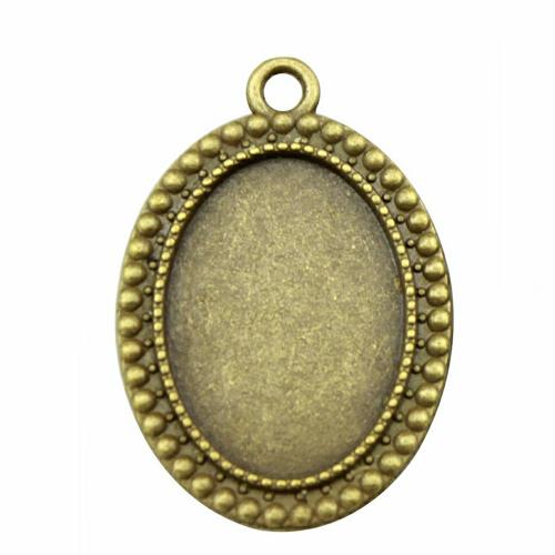 Tibetan Style Pendant Cabochon Setting, plated, DIY, more colors for choice, Inner Diameter:Approx 18x25mm, Sold By PC